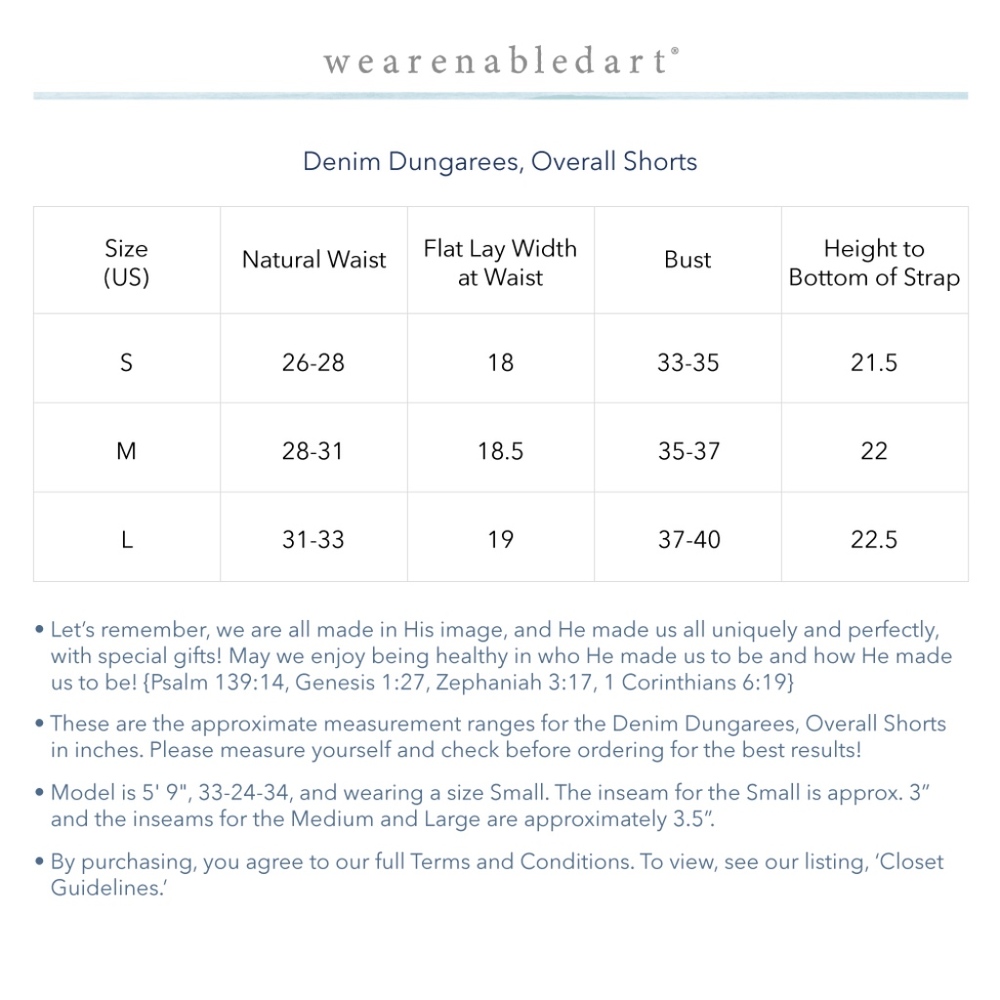 NWT ♡ Denim Dungarees, Overall Shorts, ON SALE! - Picture 8 of 8